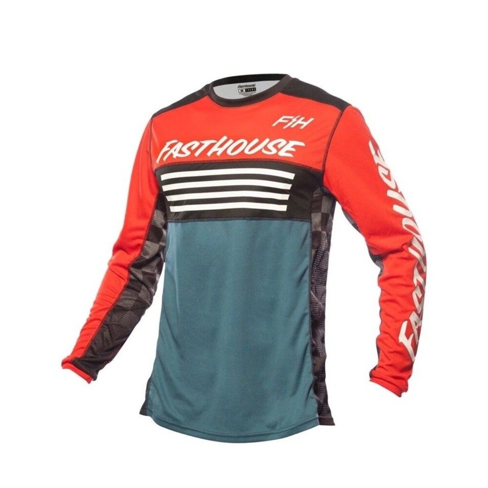 Grindhouse Fasthouse Omega Jersey Size 3X 2802-4113 Red White Blue Cycling - Picture 10 of 10
